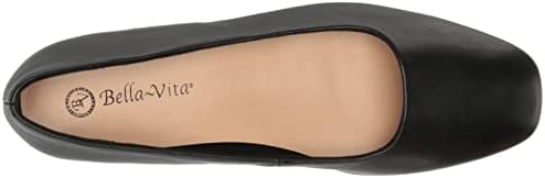 Bella Vita Women's Kimiko Ballet Flat, Black Leather, 9 X-Wide | Image 4