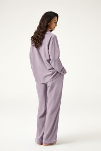 Image of BESTOUCH Womens Pajama Sets: 100% Cotton Muslin Linen Feel