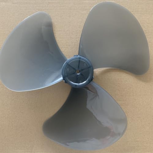 Aspas de ventilador, aspas de ventilador de plástico de 3 hojas de 16 pulgadas para ventiladores de pie, mesa, suelo y montados en la pared (gris)