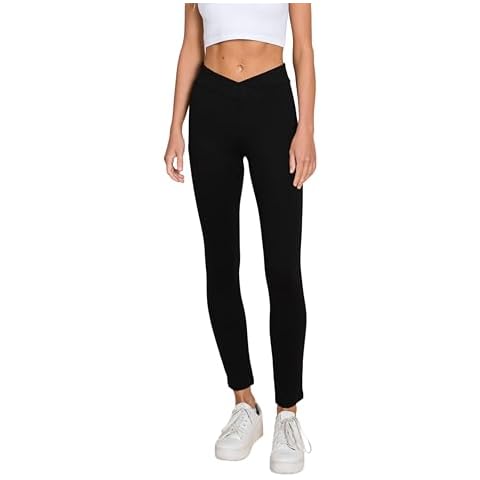 MINT PLUS PINK Womens Yoga Dress Pants - Stretch Workout Leggings for Women Crossover High Waisted Pants (10461_Black_L) Cover