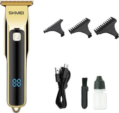 SKMEI Sk-1017 modern slim rechargeable beard trimmer for men Runtime: 45 min Trimmer for Men (Black)