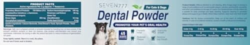 Image of Seven777 Pet Dental Powder,Teeth Cleaning Powder for Dogs and Cats, Plaque & Bad Breath Off,Dental Care Supplies for Small, Medium, Large Dogs and Cats