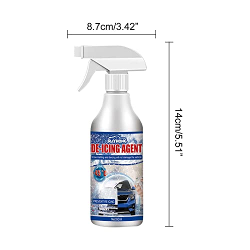 Voorruit Ice Melt Spray - Winter voorruit sneeuwverwijderingsspray,Gebruiksvriendelijke ontdooispray voor voorruiten, ramen, spiegels, sleutelsloten, vergrendelingen en meer Yanquan - Image 5