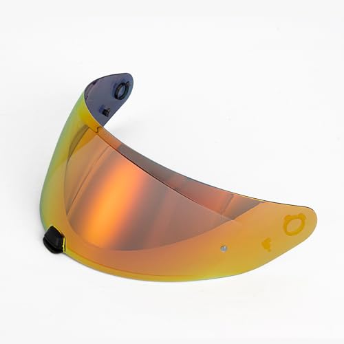 Image of PSLER Shatterproof Helmet Visor for i10 HJ-31 i70,Deep Gold Red
