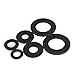 #10 x 0.5 OD SAE Black Flat Washer, 18-8 (304) Stainless Steel Black Coating Washer, 100Pcs
