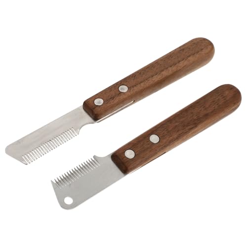 BUGUUYO 2pcs Pet Supplies Dog Combs Cat Hairbrushes Pet Cleaning Brush Dematting Comb for Dogs Hair Remover Tool Comfortable Handle