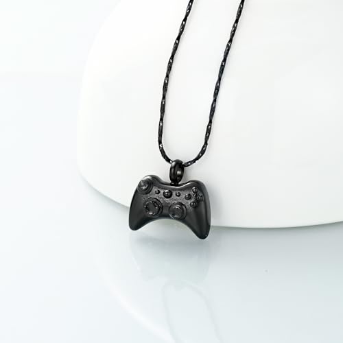 Imrsanl Game Controller Urn Necklace Pendant for Ashes Cremation Jewelry Hip Hop Necklace for Men Women3