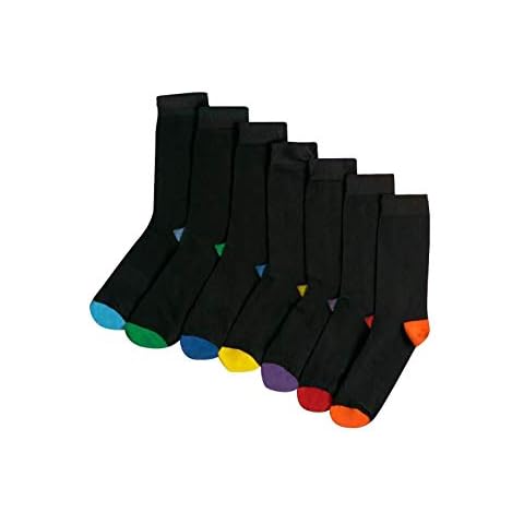 12 Pairs Coloured Heal & Toe Socks Shoe Size 4-6 - 14703 Cover