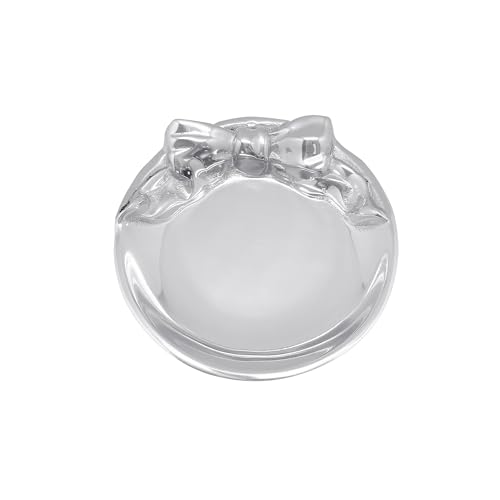 MARIPOSA Bow Round Dish| Silver | Brillante | Gifts | NUT, Candy & Sauce Dish| Recycled SANDCAST Aluminum | Handmade in Mexico