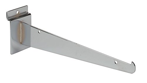 10" Slatwall Shelf Bracket - Chrome - (Holds 30lbs) - Pack of 10