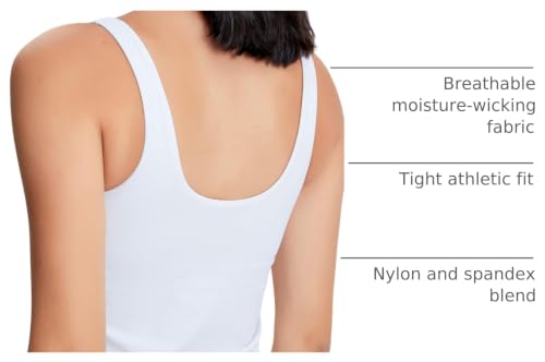 Image of POSHDIVAH Longline Sports Bra Workout Tank Tops