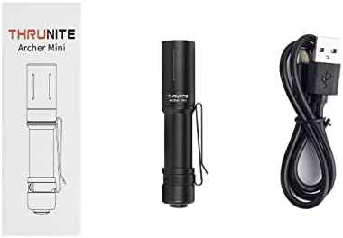 ThruNite EDC Torch Archer Mini, 405 Lumens Tail Switch LED Torch, USB-C Rechargeable Little Pocket Penlight for Camping, Outdoor, and Emergency - Cool White