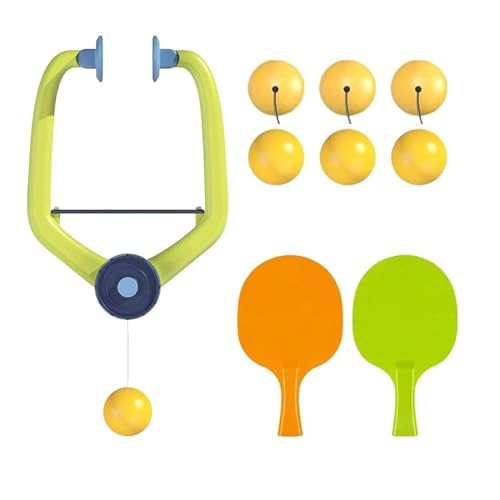 Door Pong Game for Kids Ping Pong Doorway Game Portable Hanging Table Tennis Trainer Set Kids-Friendly Exerciser with Included Racket & Balls Height-Adjustable Design (1 PC)
