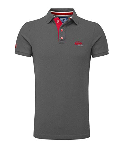 M.Conte Camisa Polo para Hombre Manga Corta de piqué algodón M L XL XXL XXXL Romano (XXXL, Antracite)
