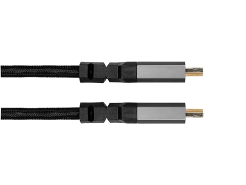 Image of Monoprice 8K Certified Ultra High Speed HDMI Cable - 25 Feet - Black | Braided - HDMI 2.1, 8K@60Hz, 4k@120Hz, 48Gbps, HDR, VRR, CL3 in-Wall Rated