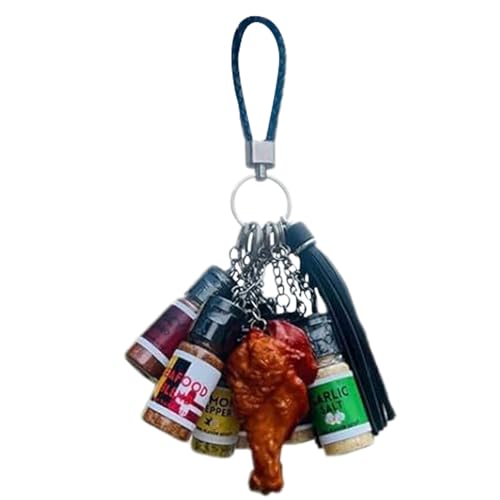 Porte-clés d'assaisonnement de voyage – Porte-clés bouteille de sel | Conteneurs de saveur portables anti-fuite pour la cuisine, le barbecue, la maison, l'école, le quotidien, les amateurs de plein