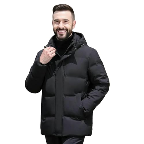 Manteau d'hiver à capuche homme veste chaude contre le froid et vent hivernal