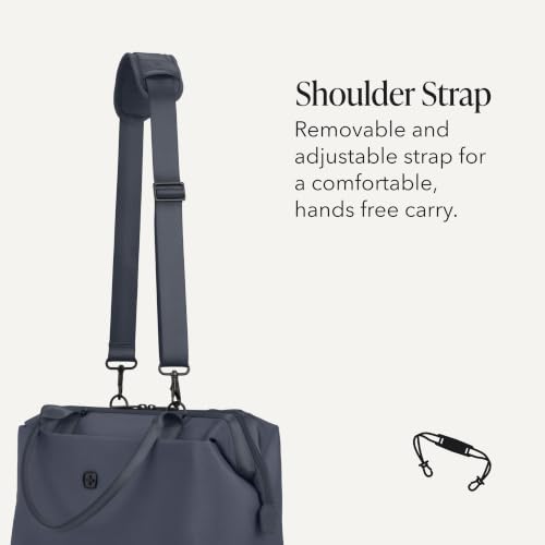 Image of SWISSGEAR Signature Hardside Expandable Carry-On Spinner & Mini Weekender Tote Set, ABS Construction, TSA-Friendly Lock, Navy, 2-Piece Set (19-Inch /Mini Weekender Tote)