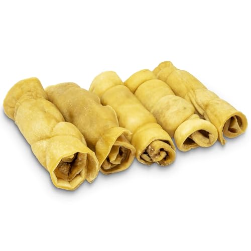 Image of Wild Eats Water Buffalo Retriever Style Cheek Roll Dog Chews-5 Pack (Long Lasting Chews, Treats, Bones for Aggressive Chewers & Large Dogs) Great Substitute Pig Ears Dogs