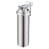 Amwater NSF/ANSI 42 Stainless Steel Whole House Water Filter Housing, 10