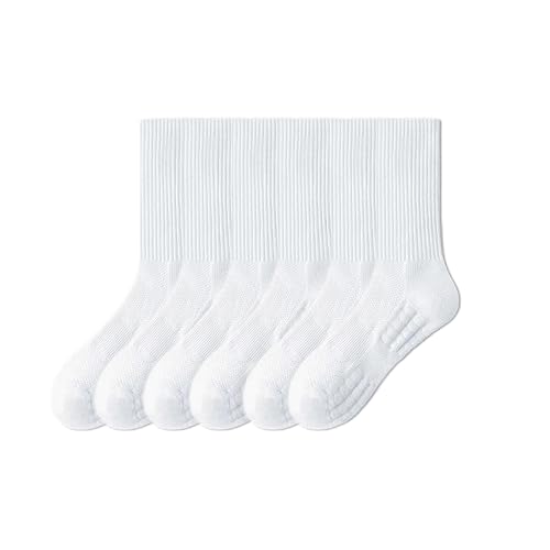 FityFresh Unisex 6 pack pair Everyday Cushion Medium calf Socks