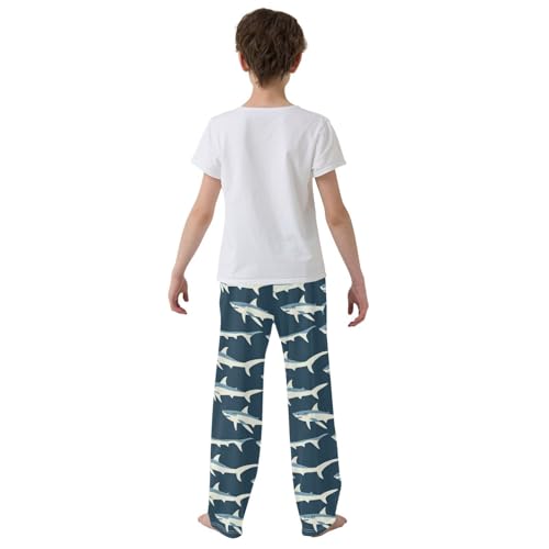 Pajama Bottoms, Pajamas Long Pant Sharks Lounge Wear Casual Cartoon Sea Animal Sleep Pants Soft Pjs Sleepwear3