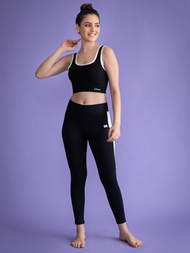 Clovia Women's Activewear Ankle Length Tights (AB0043H13_Black_M) - Image 2 thumbnail
