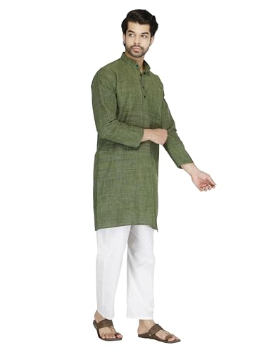 Image of Men's Khadie Cotton Relaxed Straight Kurta