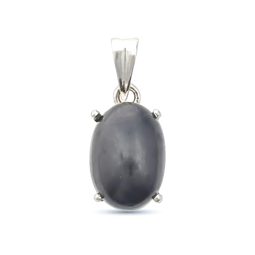 Pendentif œil de chat en argent 925, cabochon ovale et finitions bohèmes chic pour femme