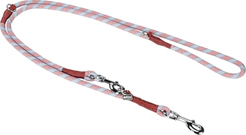 AniOne Hunde-Seil-Leine, Verstellbar, S-L, Braun, 2 m Länge, mit 20% Recycling-Kunststoff