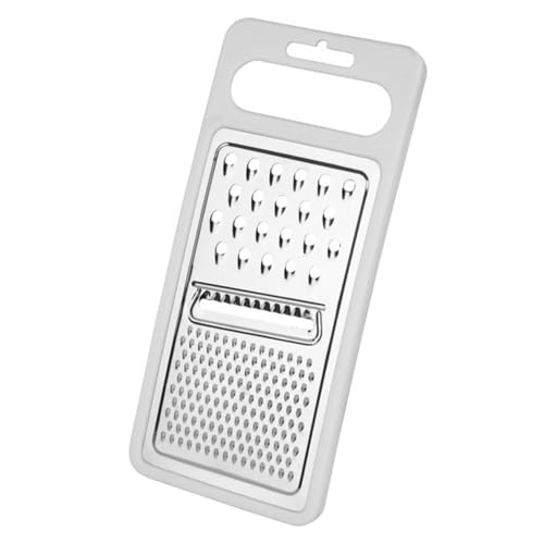 Chef Aid Râpe 3-en-1 avec Râpe Grossière Râpe Fine et Lame à Trancher Cadre Plastique Antidérapant Râpe Plate pour Fromage Légumes et Épices Lavable...