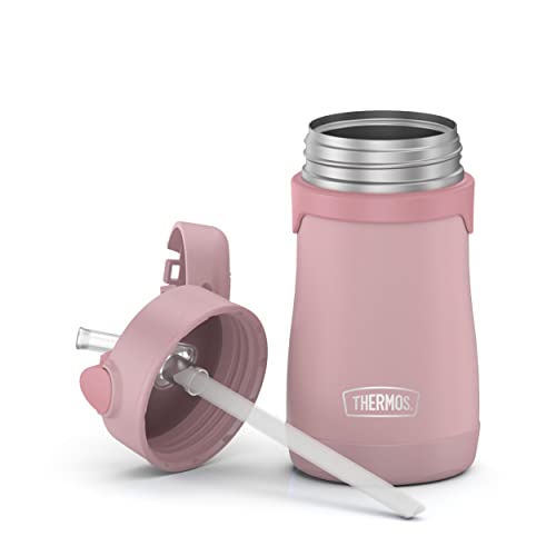 Image of THERMOS BABY 10 ounce Stainless Steel Vacuum Insulated Straw Bottle, Rose