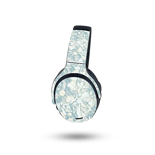 Image of MightySkins Carbon Fiber Skin Compatible with Skullcandy Crusher ANC 2 - Blue Seashells | Protective, Durable Textured Carbon Fiber Finish | Easy to Apply