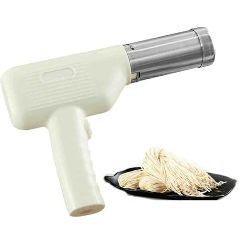 Electric Pasta Makers, Cordless Automatic Noodle Machine, Rechargeable Noodle Machine with 5 Interchangeable Molds, Automatic Noodle Press Machine for All Kinds of Noodles.
