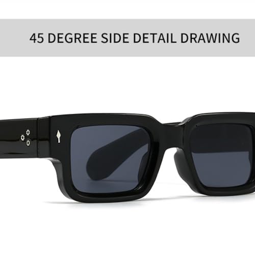 Vintage Small Sunglasses For Women Men Fashion Retro Thick Edge Frame Luxury Male Sun Glasses Shades UV400 Eyeglasses4