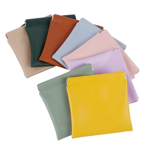 Pouchic - Personalized Snap Closure Leather Organizer Pouch, Auto Snap Closure (8pcs-B)