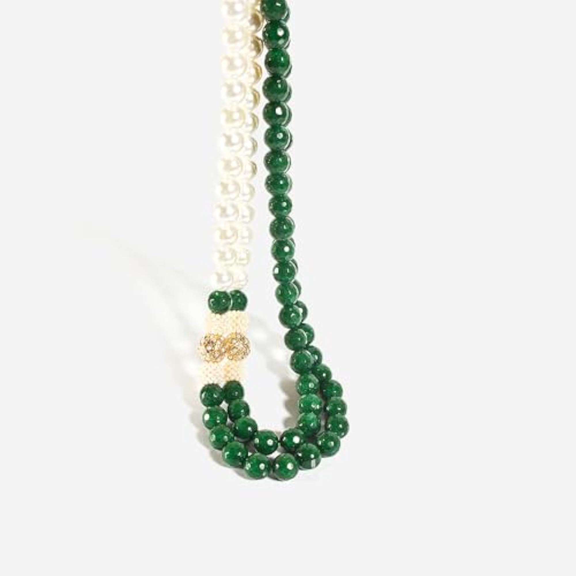 Multicolor Stone String Necklace, Handcrafted