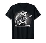 Opossum Playing Guitar Rock and Roll Rock Star Men Women Kid T-Shirt