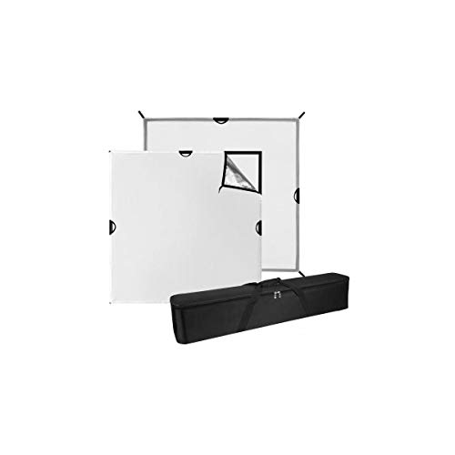 Westcott 4x4' Scrim Jim Cine Kit, Includes 3/4-Stop Diffuser, Silver/White Bounce Fabric, 4X 46 Frame Tube, 4X 2D Corner Frame Connector