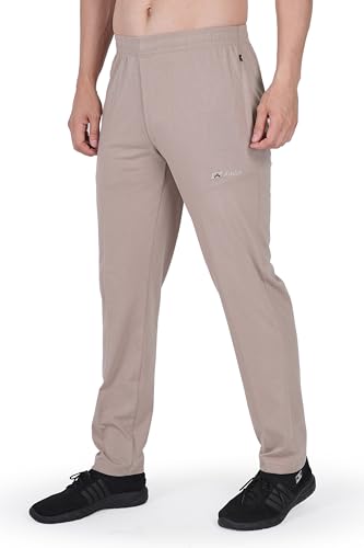 Image of Trackpants for Men - Regular Fit, Cotton Hoisery, Ultra Soft, Comfortable, Lightweight, Ziper Pockets, Front Zip, Back Pocket, Solid Mnimal