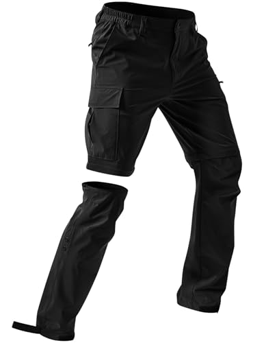 CSYX Wanderhose Herren Zip Off Hose Abnehmbar Trekkinghose Atmungsaktiv Outdoorhose wasserdichte Cargohose Stretch Kurz Arbeit Hosen Schnell Trockend Funktionshose Leicht Softshellhose mit 5 Taschen CSYX Wanderhose Herren Zip Off Hose Abnehmbar Trekkinghose Atmungsaktiv Outdoorhose wasserdichte Cargohose Stretch Kurz Arbeit Hosen Schnell Trockend Funktionshose Leicht Softshellhose mit 5 Taschen