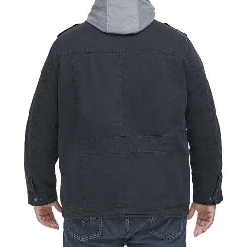 Image of Levi's Men's Washed Cotton Hooded Military Jacket (Regular & Big & Tall Sizes)