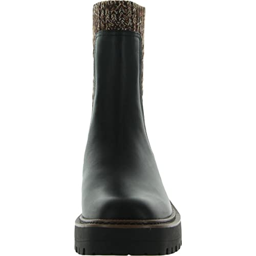 Image of Sam Edelman Womens Laguna Knit Leather Chelsea Boots Black 6 Medium (B,M)