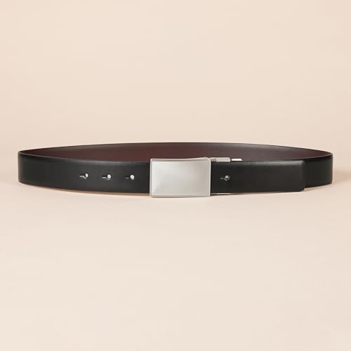 Amazon Essentials Men's Leather Reversible Plaque Dress Belt3