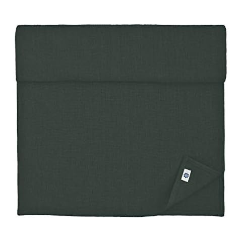 Linen & Cotton Table Runner Cloth Hygge in 100% Linen, Black (40 x 350 cm) Washable Long Rectangle Table Linen for Home Decoration Kitchen Dining Party Brunch Christmas Cover
