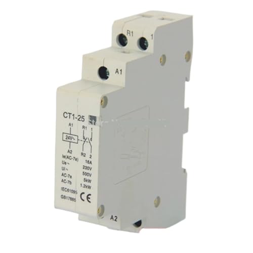 Contacteur modulaire domestique 2P 16A 24V AC circuit de commande tableau divisionnaire