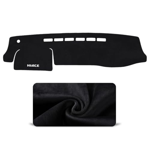 ハイエース 200系 専用設計スエード調 ダッシュボードカバー ダッシュボードマット 日焼け防止 保護マット 映り込み防止 耐久 耐熱 内装パーツ ダッシュボード インテリア ブラック