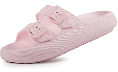 Weweya Sandals for Women and Men - Pillow Slippers - Double Buckl...