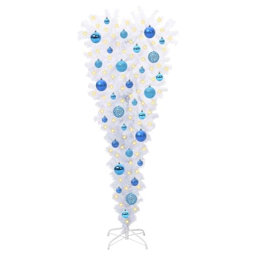 Árbol de Navidad blanco con 150 luces LED USB y 8 modos de iluminación para tu hogar 4