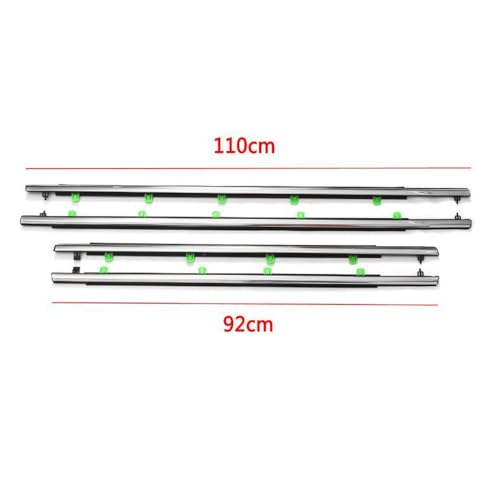 Joint de vitre CRV contre fuite eau et sifflement | 4 rails chromés - 6